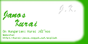 janos kurai business card